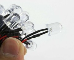 DC 9V-12V 3mm 5mm 10mm LED Lights Emitting Diode Pre-Wired 8″Line White Red
