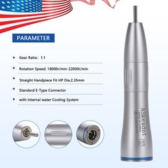 Internal Water Dental Slow Low Speed Handpiece Straight Nosecone 1:1 Ratio