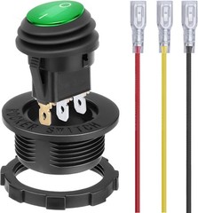 Waterproof LED Rocker Toggle Switch 12V SPST 3 Pin On Off Car M Color: Green-1