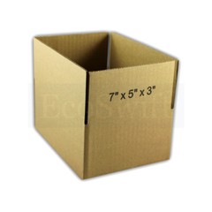 1-Box 7x5x3 EcoSwift Cardboard Packing Moving Shipping Box Corrugated Carton