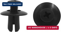 uxcell 100Pcs Plastic Rivets Interior Fastener Expansion Screws Clips Black 8mm