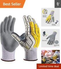 Water-Repellent Utility Gloves with Grip – Perfect for Construction Work
