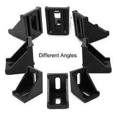 10 Sets 1.5″ x 1.5″ 1515 Series Aluminum Extrusion Profiles Connector Black B…