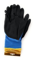6 Pair DIESEL Blue Safety Gloves Latex Coated Grip Cut Resistant