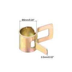 MECCANIXITY ID 6mm 1/4inch Fuel Line Hose Clips, Pipe 1/4inch, Gold