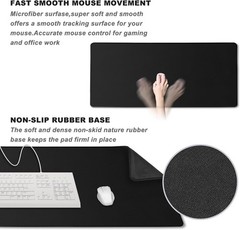 Large Gaming Mouse Pad, XXL Extended 31.5 inches x 15.7 inches, Black
