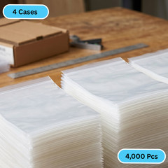 6″ x 9″ Heavy Duty Bag 4 MIL Resealable Zip Top Lock 6×9 Clear Plastic Bags 4000