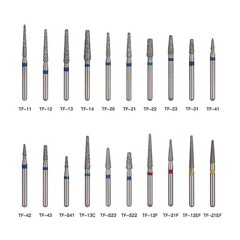 100 Types Dental FG Diamond Burs For High Speed Handpiece Friction Grip 50pcs