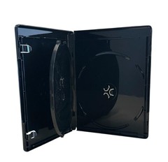 (W/ 4K UHD Logo) Premium Black 12.5Mm Triple Blu-Ray Case W/Tray (3-Disc Capacit