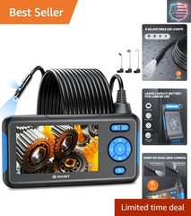 Endoscope Camera with Light, Dual Lens 1080P Industrial Borescope with 8 LED …