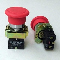 (2) Emergency Stop Twist Push Buttons Chint NP2-BE101.3 Normally Open