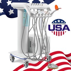 AZDENT Portable Dental Delivery Unit with Air Compressor Syringe Suction 4Holes