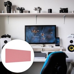 Desk Mat Protector PVC Non Slip Laptop Pad Writing Mat (Pink 23.62×11.81 Inch)