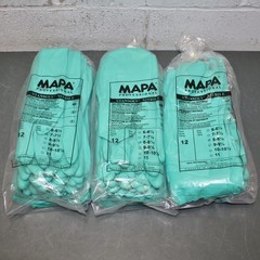 (36 Pair) Mapa AF-18 Nitrile Gloves 483428ZQK, Size 8, 18mil, 13″ Length, Green