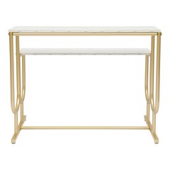 39.37*18.9*31.5 inches Gold Tiered round tube Display Rack for living rooms
