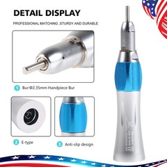 1:1 Surgical Handpiece Straight Nosecone External Spray Silver Dental