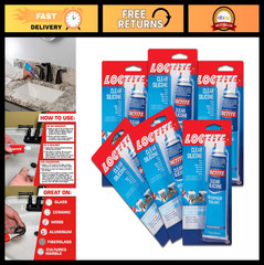 100% Waterproof Silicone Sealant – Clear, 2.7 oz Tube, 6 Pack for Glass, Wood, P