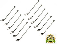 Stainless Steel Lab Spatula Spoon with Flat Ends Perfect for Sampling Stirring