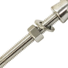 WLL 1,050 Pounds 3/8 Inch x 12 Inch SS316 Marine Turned Eye Bolt Nut Washer