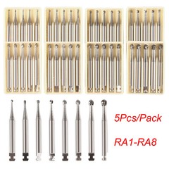 5-50pcs Dental Bur Round Latch Carbide RA Fit Low Speed Contra Angle Handpiece