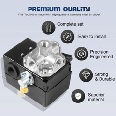 23474570 for Ingersoll RAND I-R -A Pressure Switch W/Unloader Valve Lever 4 Port