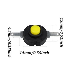 Latching Micro Push Button Switch Self Lock On Off 2 Pin DC 30V 1A Size: Round