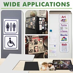 36 Strong Flexible Magnetic Sheets w/ Adhesive Back 8.5×11 20Mil for Photo Craft