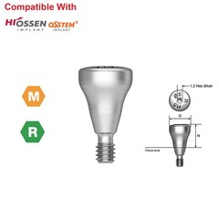 US 5P/k Dental Healing Abutment & Closure Cap Fit Nobel Straumann Hiossen Osstem