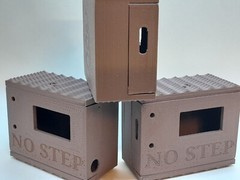 Meshtastic Heltec V3 node case Holds 2000mah batt holds 3D printed BROWN