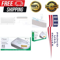 Mead #10 Security Business Envelopes Letter Size 4-1/8″ x 9-1/2″ – Peel and Seal