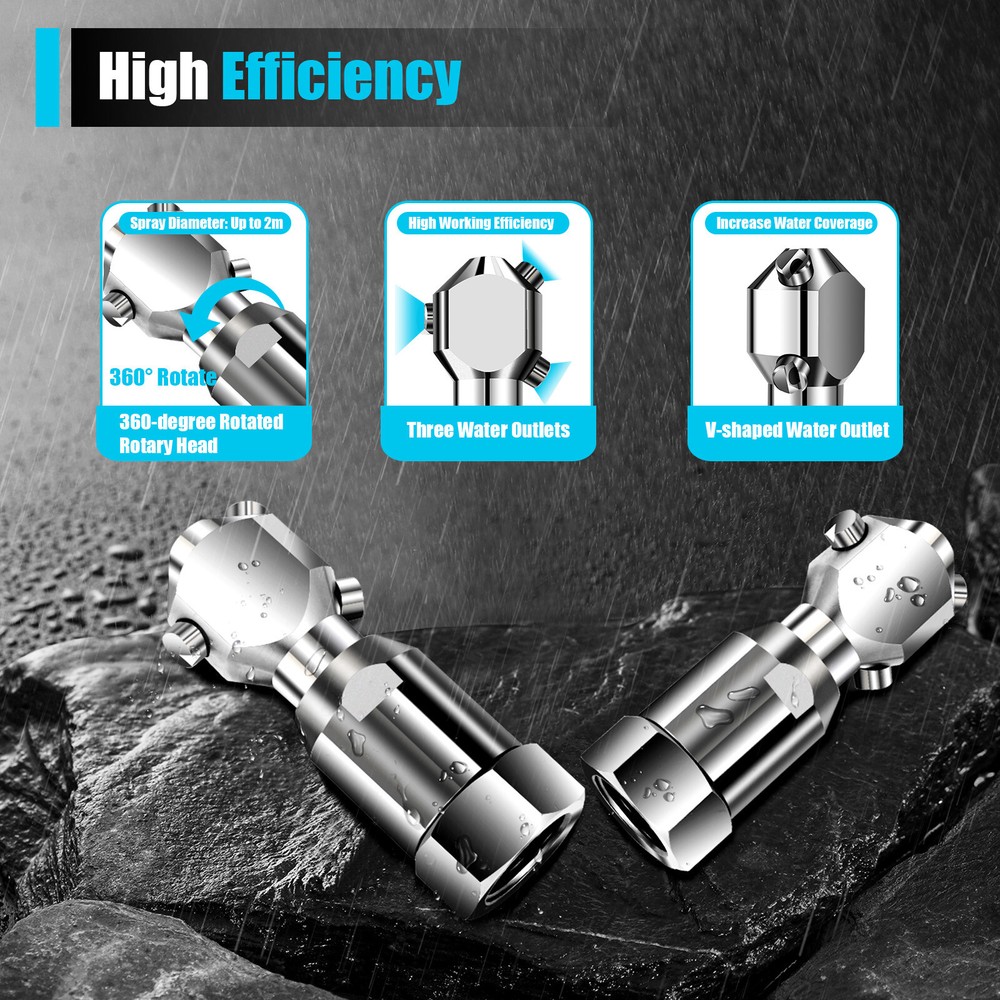 360° Rotating Tank Washing Spray Nozzle Cleaning Nozzle 3/4 Internal Thread USA