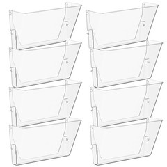 Clear Acrylic Single Pocket, Plastic Hanging Wall Mount File Holder for Offic…