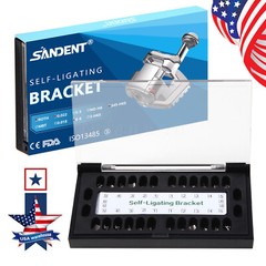SANDENT Dental Ortho Brackets Brace Self-Ligating Mini Roth 022 Hooks 345