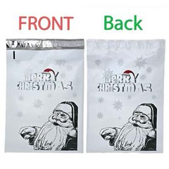 10×13 Merry Christmas Combo! Santa, Snowmen and Wreath Poly Mailers, Festive Gra