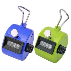 4 Digit Number Dual Clicker Golf Hand Tally Counter Handy Convenient Pack of 2