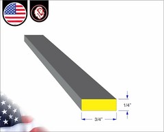 1/4″ x 3/4″ Metal Flat Bar – Mild Steel – Flat Metal Stock – 24″ Long (2-ft)