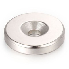 Lots Countersunk Ring Round Disc Strong Magnets Rare Earth Neodymium Hole 5mm