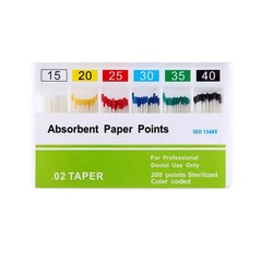 7 Size Dental Endodontic Endo Taper 0.02/0.04/0.06 Absorbent Paper Points #15-40