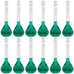 100ml Volumetric Flask, 3.3 Boro Glass, Class A, Ground Stopper (Case of 12)