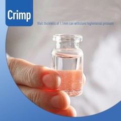 1000PCS 10ml Sample Vials+Aluminum Caps 20mm Crimp Top Clear Glass Bottle HPLC
