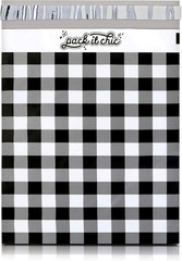 – 10X13 (100 Pack) Gingham Plaid Poly Mailer Envelope Plastic Custom Mailing & S