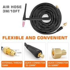 145A MIG Welder 110V Flux Core Gasless MIG/Stick/Lift TIG with TIG Welding Torch