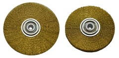 2.5″ or 3″ Brass-Nickel lathe circular Wire Brushes. Pick a size! -Free Shipping