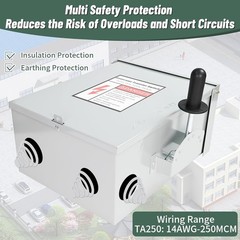 200-Amp, 3 Pole 120 V/240 V Generator Transfer Switch, 48,000 W Manual Transfer