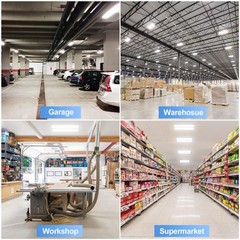 KUKUPPO 400W LED High Bay Shop Light, Commercial Warehouse Large Area lighting