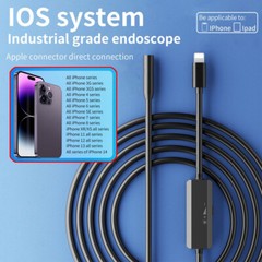 8LED Waterproof HD Endoscope Borescope Inspection Camera for iPhone 14 13 12 11