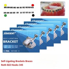 20Pcs/Pack Dental Orthodontic Self Ligating Braces Bracket Metal Brackets