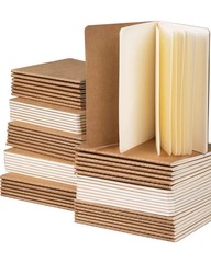 Small Notebook Bulk 60 Packs Pocket Journal Blank A6 (4.25 x 5.5 in) Kraft No…