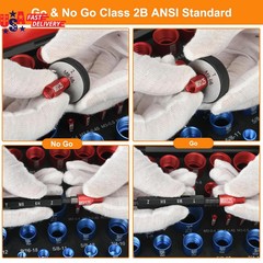 55Pcs Nut and Bolt Thread Checker 25 Metric + 30 SAE Inch Thread Gauge Set, Deta
