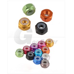 M2.5 Aluminum Alloy Lock Nut Nylon Insert Lock Nus Hex Locknut Multicolor Metric